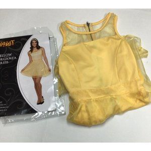 Spirit Halloween Yellow Organza Womens Costume Dress Size S 4-6 DIY